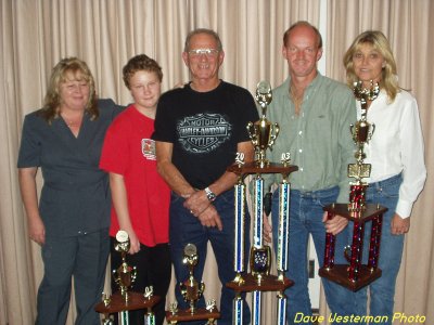Auto Racing Trophies on 2003 Classic Auto Racing Series Champion Ben Booth Poses With His